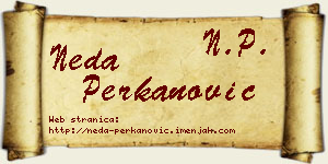 Neda Perkanović vizit kartica